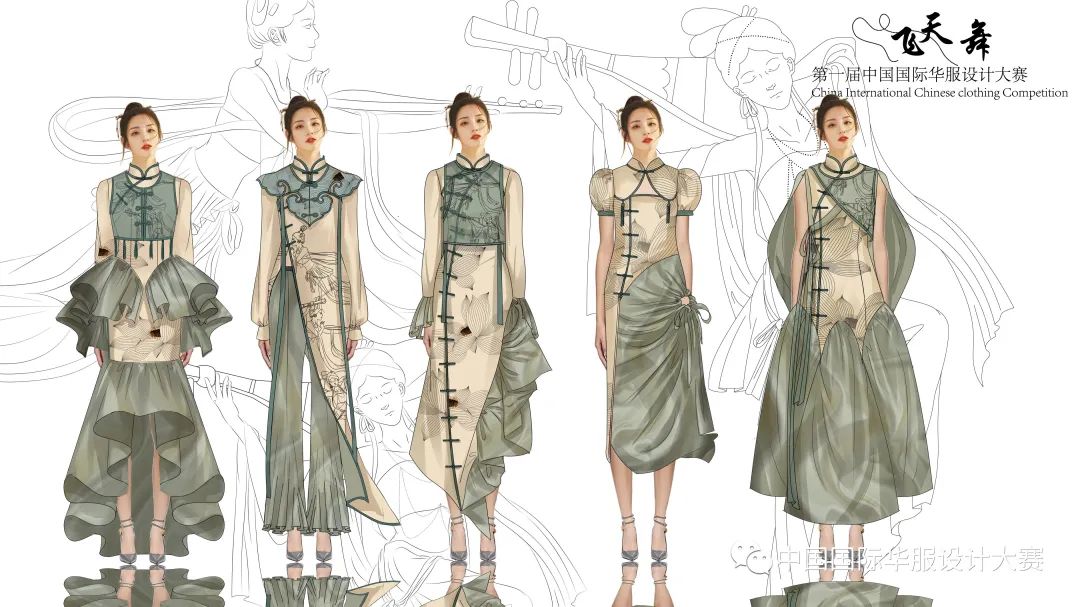 第一届中国国际华服设计大赛优秀效果图公布|韵_新浪新闻