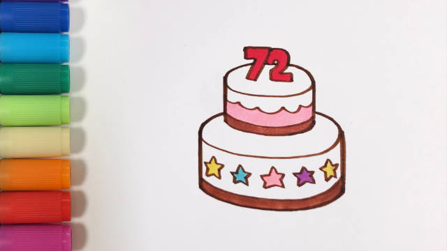 国庆节创意蛋糕简笔画图片