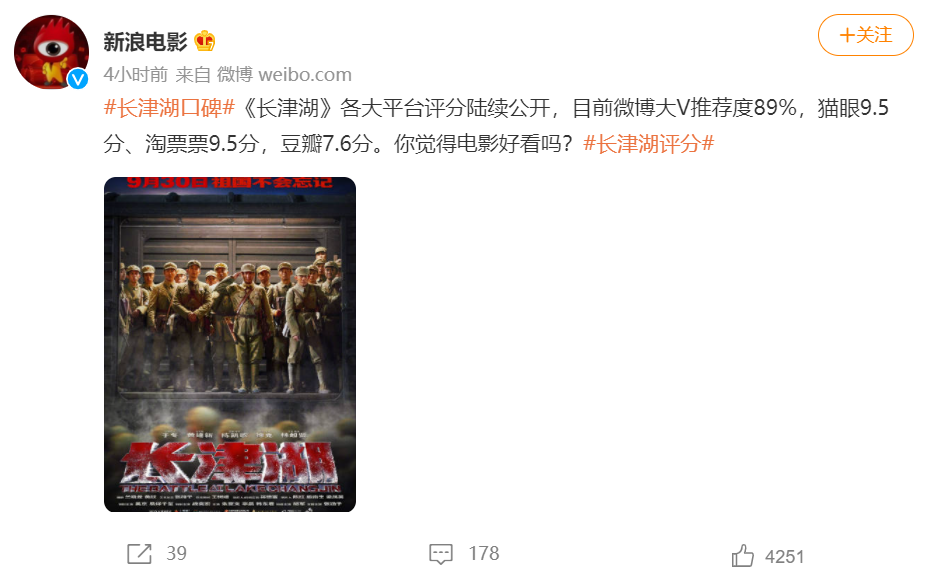 《长津湖》和《我和我的父辈》在仨平台的评分出炉,与票房不相符休闲区蓝鸢梦想 - Www.slyday.coM 《长津湖》和《我和我的父辈》在仨平台的评分出炉,与票房不相符休闲区蓝鸢梦想 - Www.slyday.coM