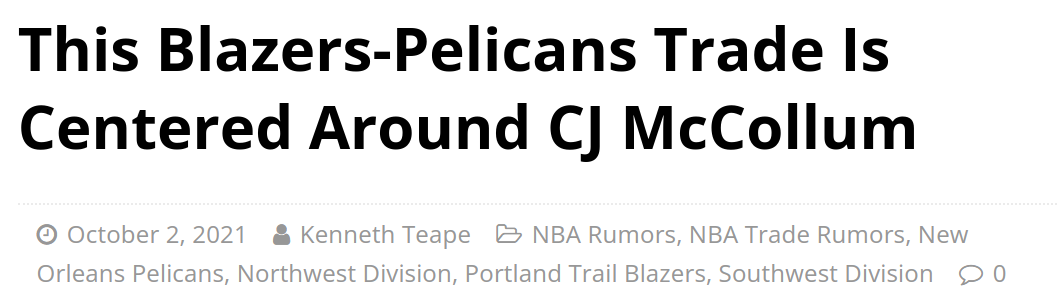 各取所需!4换1交易方案出炉,鹈鹕押宝三巨头,利拉德迎3大帮手休闲区蓝鸢梦想 - Www.slyday.coM 各取所需!4换1交易方案出炉,鹈鹕押宝三巨头,利拉德迎3大帮手休闲区蓝鸢梦想 - Www.slyday.coM