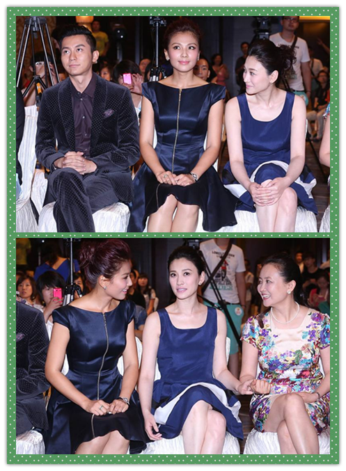 刘涛选的深蓝色服装有点低调,和白皮的李小冉坐一起,变低调了|深蓝色