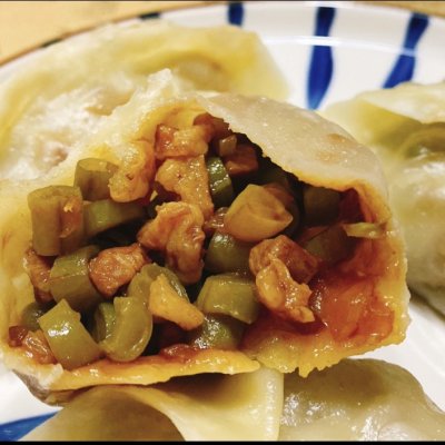 豆角酱肉大蒸饺