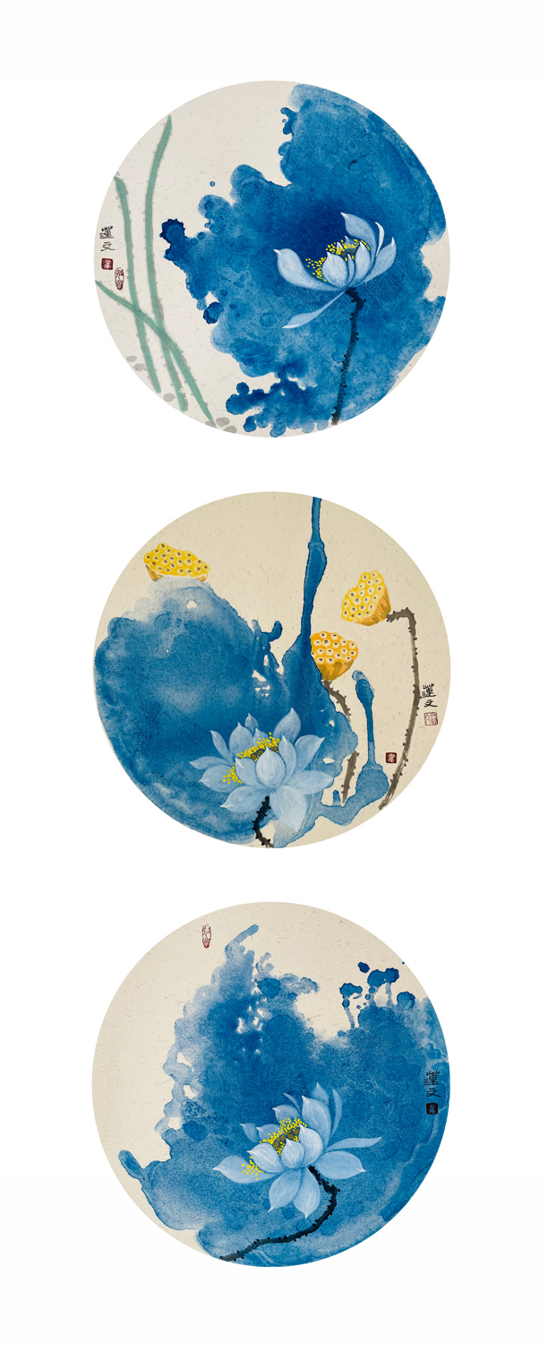 作品欣赏淡烟流水画屏幽女画家崔连文的花鸟作品