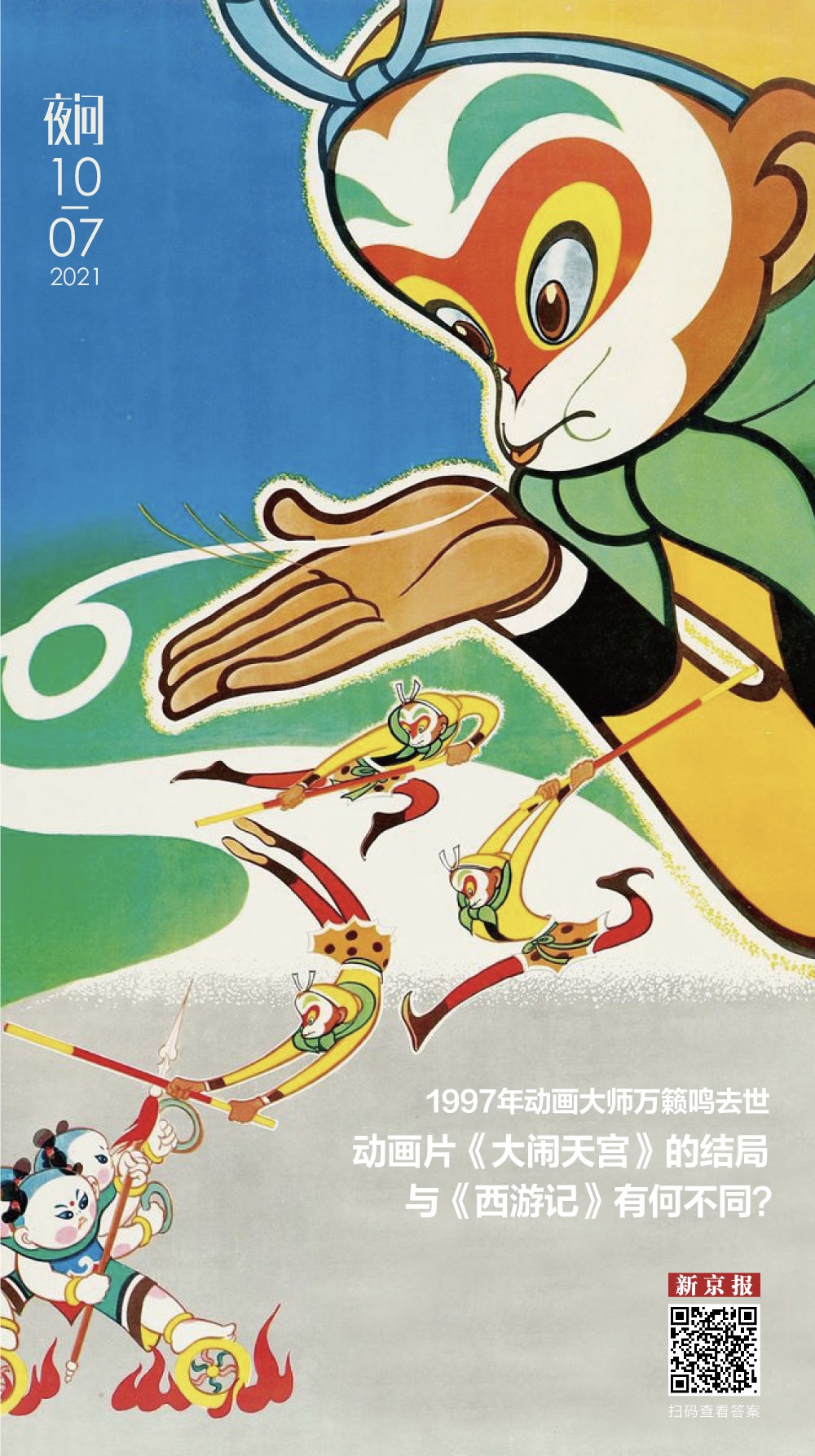 改编自西游记的动画大闹天宫竟然改了原著结局丨夜问