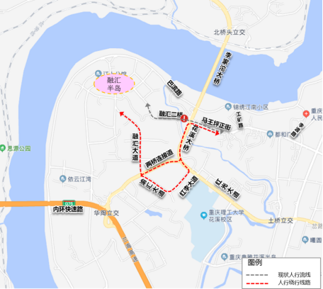 9日0时起,李家沱复线桥南引道工程项目融汇二桥封闭施工