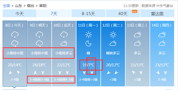 莱州龙口招远栖霞长岛红叶深秋凝景象蝉噤荷残偶见霜阴雨连绵的寒露