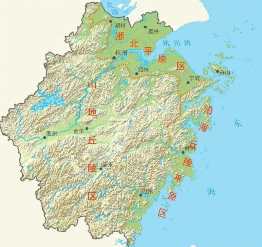 钱塘江地形图图片
