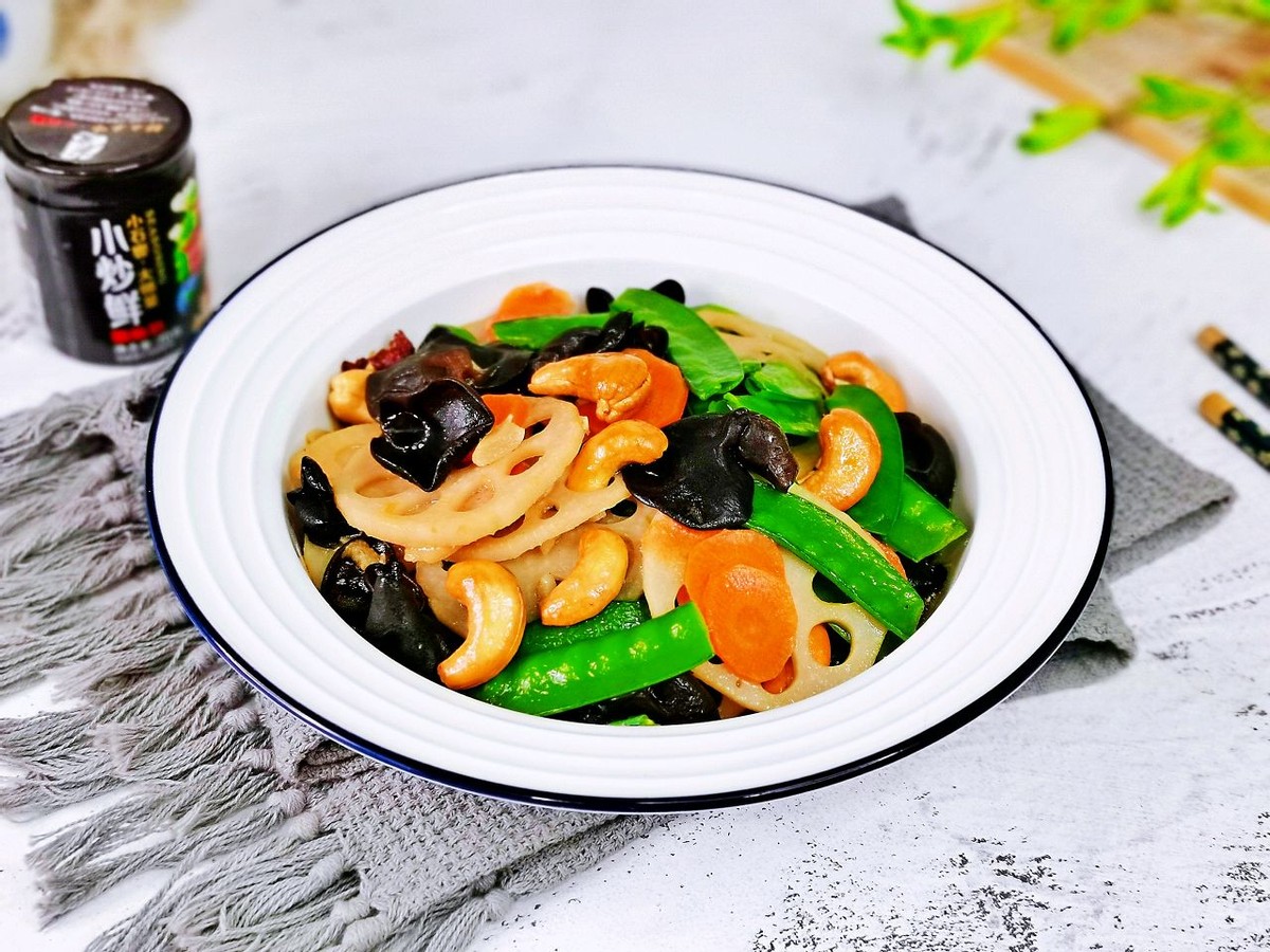 清新小炒菜:荷塘月色,清新爽口,脆爽可口,减脂解腻必备菜|荷塘月色