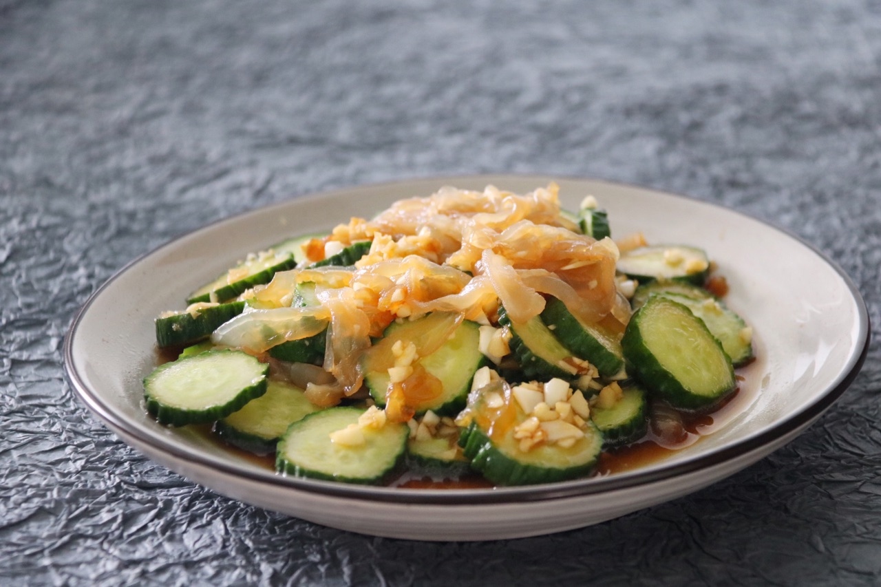 家常黄瓜拌海蜇丝,清爽可口,清淡解腻,家人都爱吃|海蜇|海蜇丝|家常