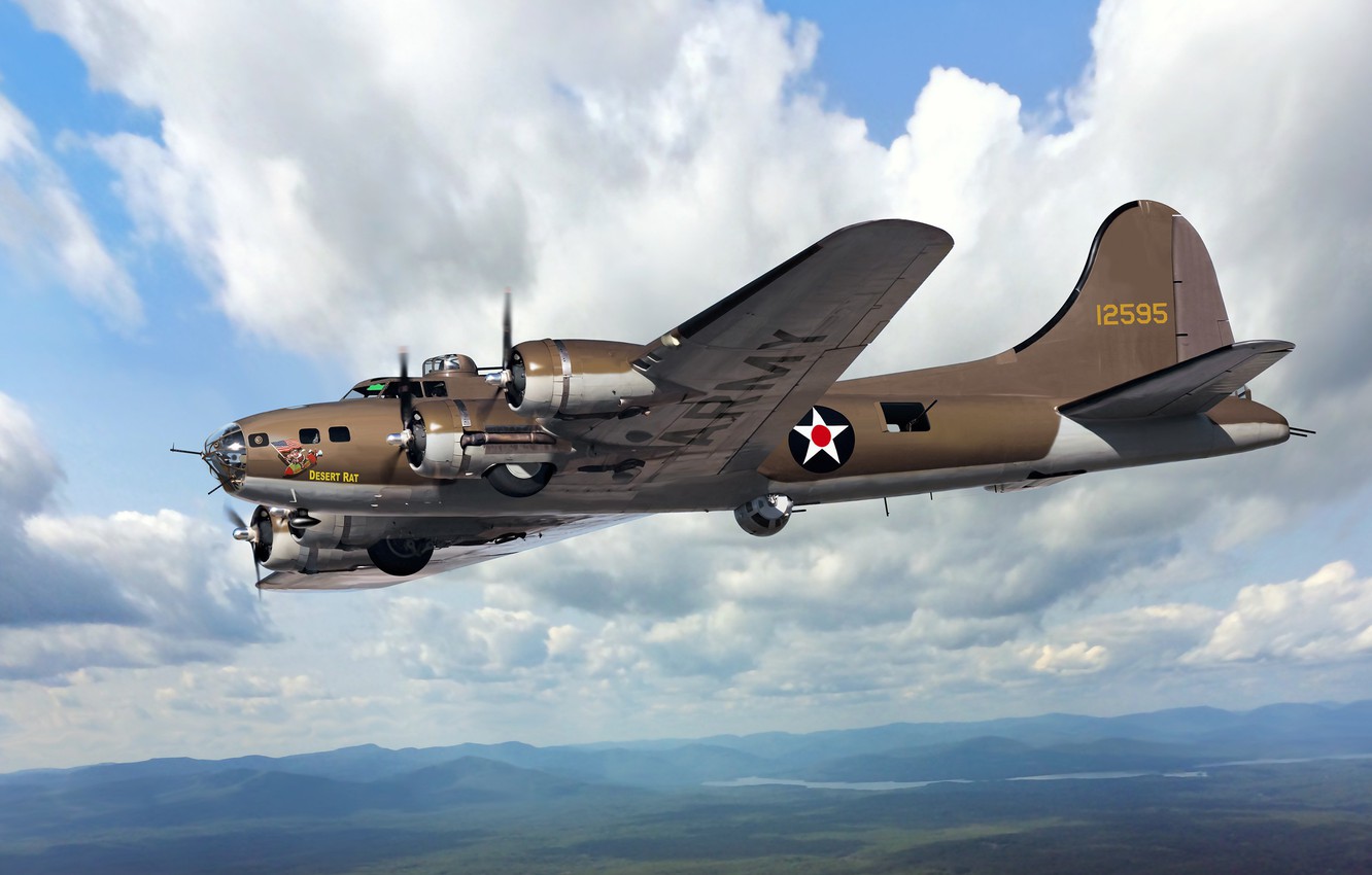 美b17轰炸机享誉于二战期间被誉为空中堡垒