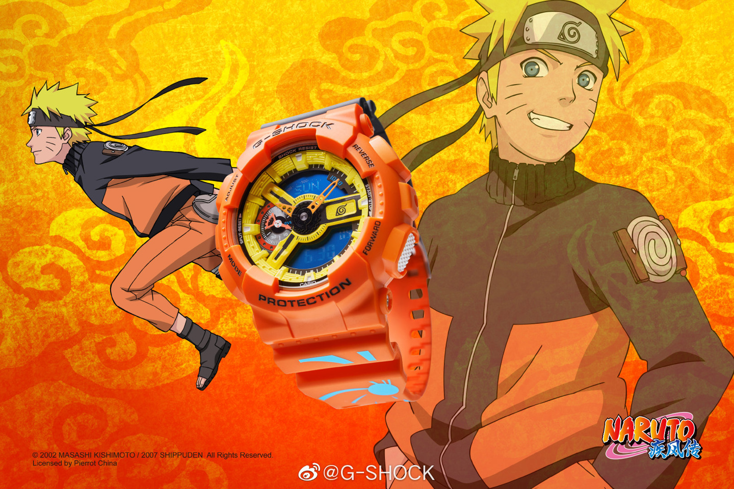 卡西欧推出gshock火影忍者疾风传联名款