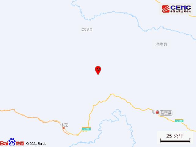 西藏林芝市波密县发生3.1级地震休闲区蓝鸢梦想 - Www.slyday.coM