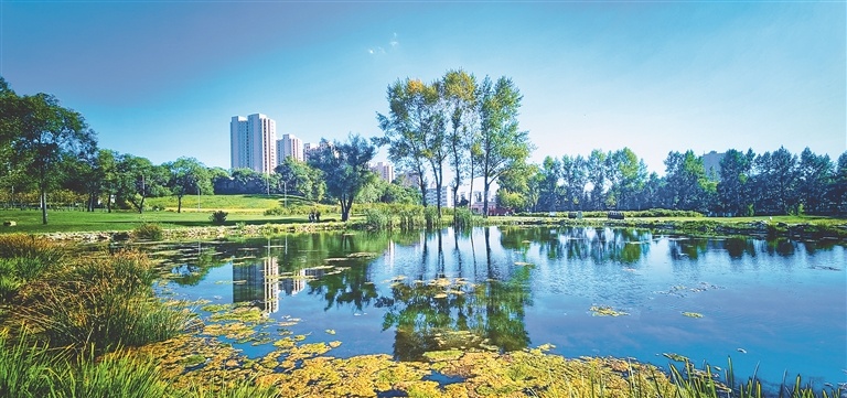 天水湖公園。邵國良 攝