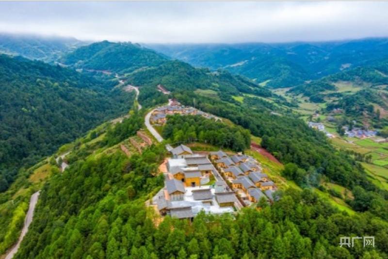 凉山州昭觉县三岔河镇三河新村鸟瞰图