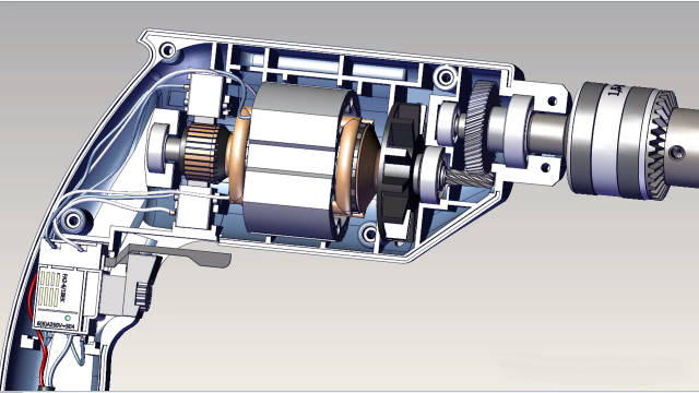 动画展示手电钻内部结构长见识了