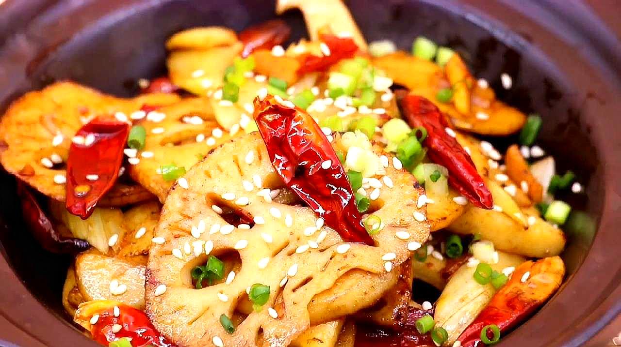 好吃的干锅莲藕