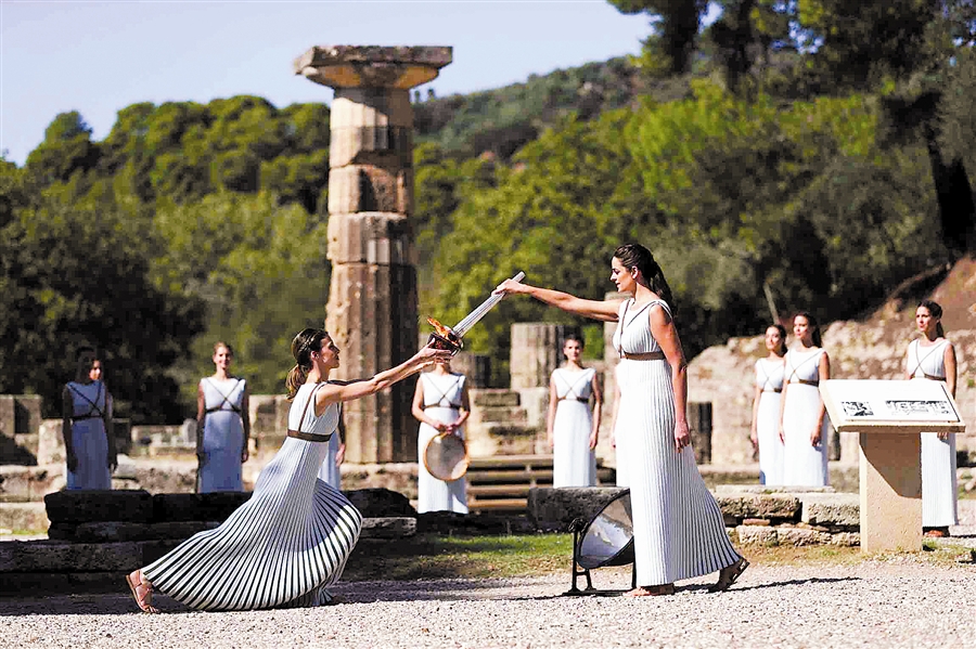 北京冬奥会火种在奥林匹克运动发祥地——希腊伯罗奔尼撒半岛古