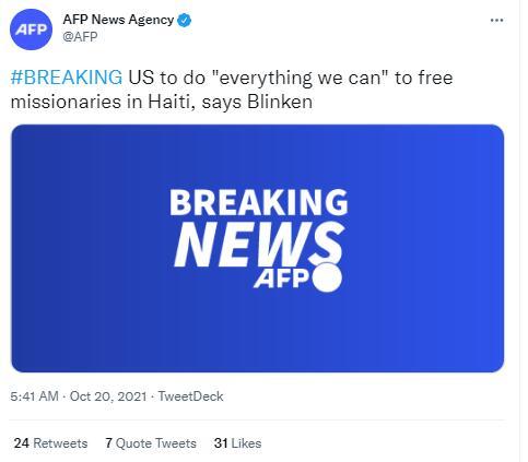 外媒：美方称将“竭尽所能”解救在海地被绑架美国人休闲区蓝鸢梦想 - Www.slyday.coM