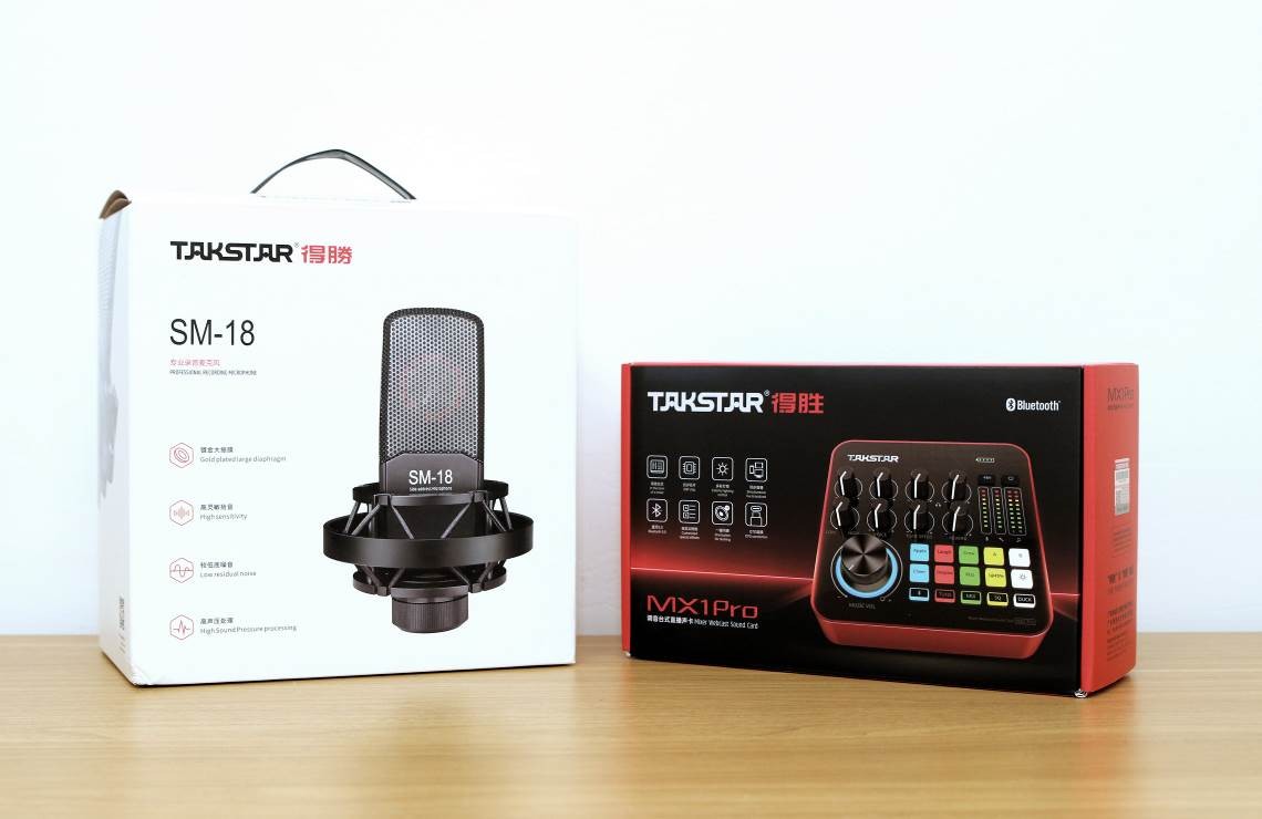 优质主播必备硬件得胜mx1pro声卡sm18专业麦克风套装体验