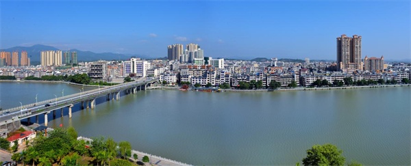 美丽的容县城区(央广网发 容县县委宣传部供图)