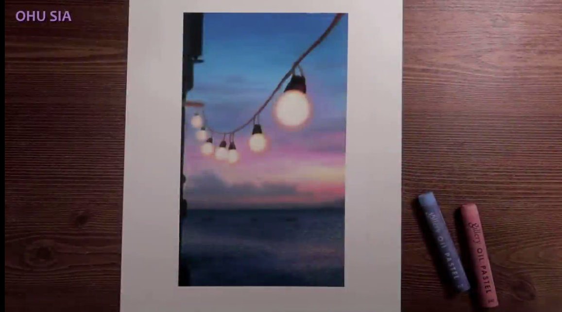 油画棒夜晚的灯光,一起来画画吧 greArt그레아트_新浪新闻