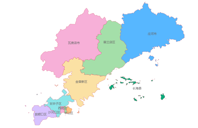 2020大连行政地图图片