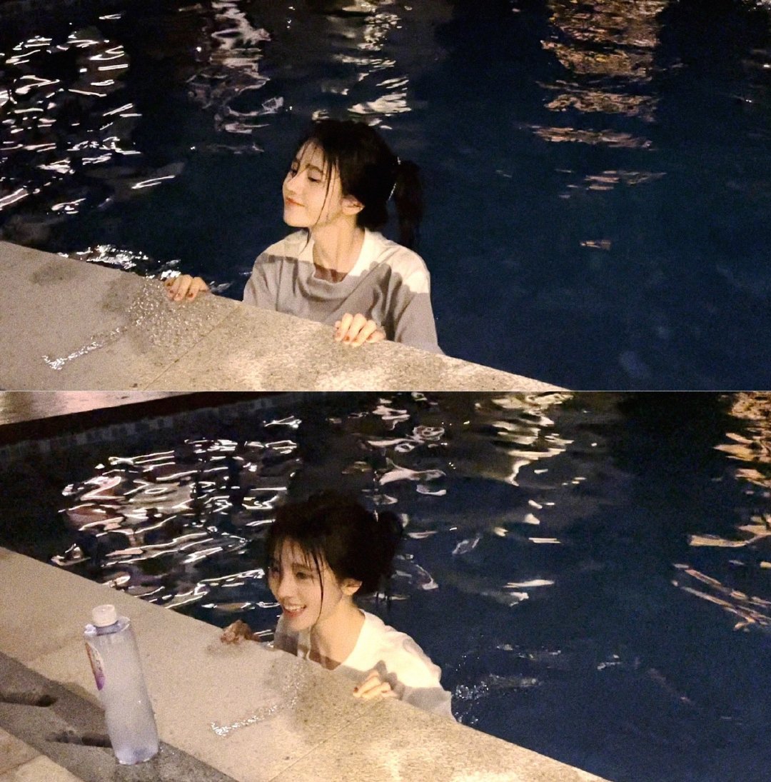 鞠婧祎晒海边氛围感写真,湿发撑伞清纯动人皮肤白到发光……|鞠婧祎