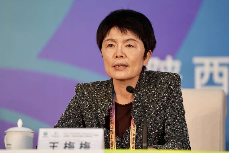 王梅梅在介绍情况.中残联 供图