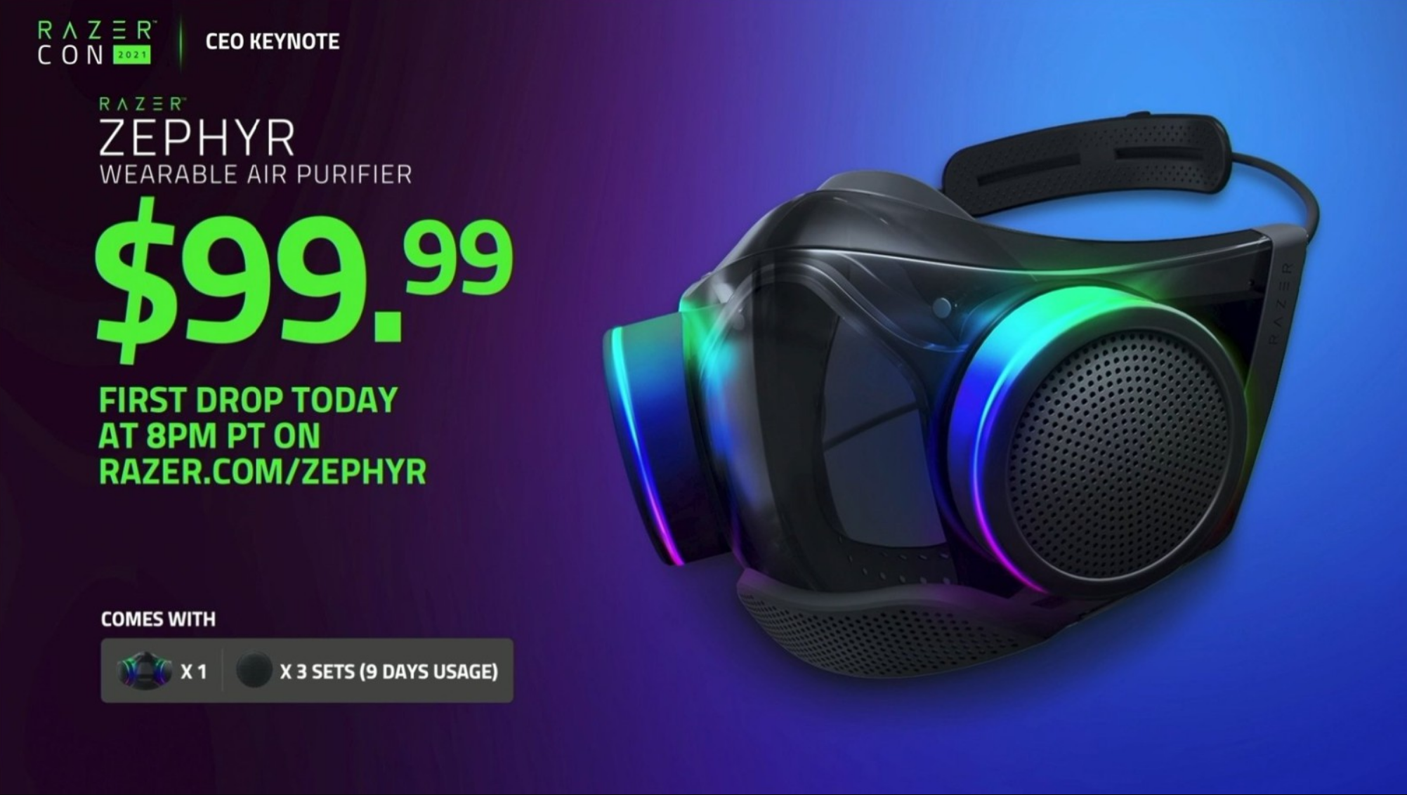 社交牛x症专属雷蛇rgb口罩开售仅640元