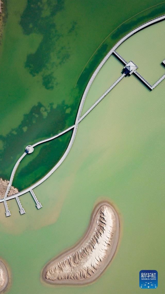这是2019年3月无人机拍摄的山东黄河三角洲国家级自然保护区风光。新华社记者王南摄