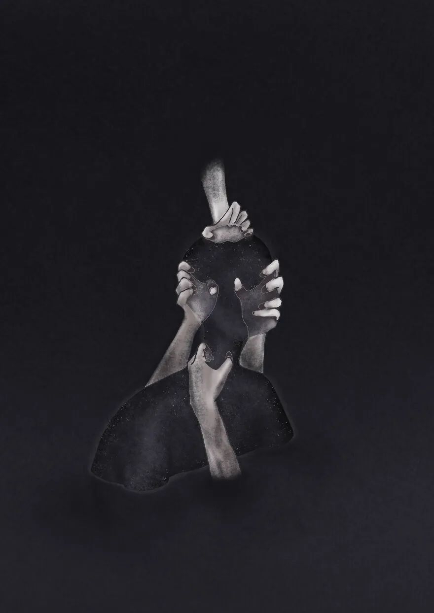 他将孤独形象化了67,独特的绘画风格,让人感到绝望和压抑|绘画|艺术