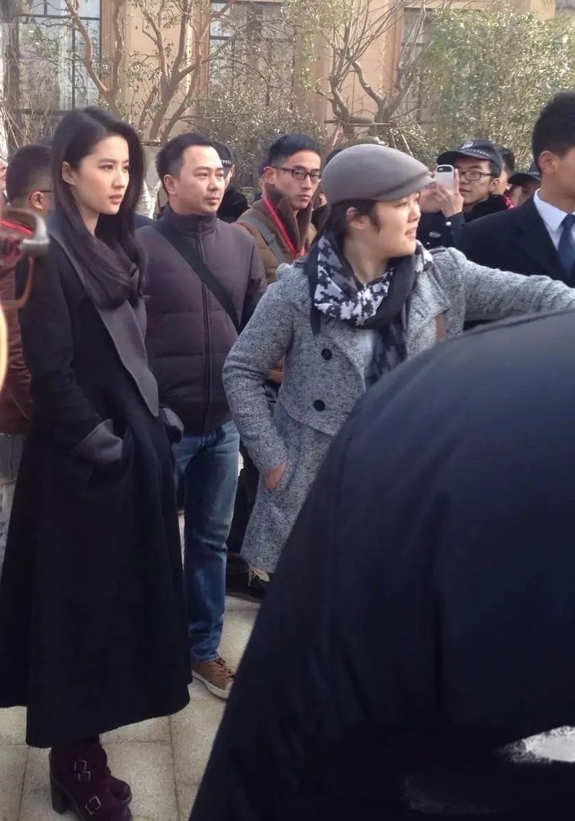 刘亦菲跟路人合影气质太好了脸小皮肤紧致30还有少女状态