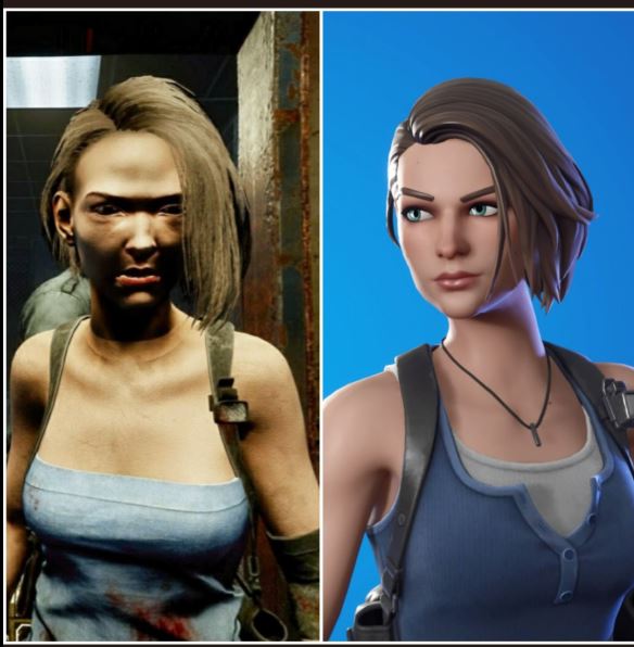 生化女神吉尔跨界形象对比堡垒之夜可爱黎明杀机崩坏