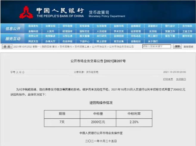 来源：央行网站