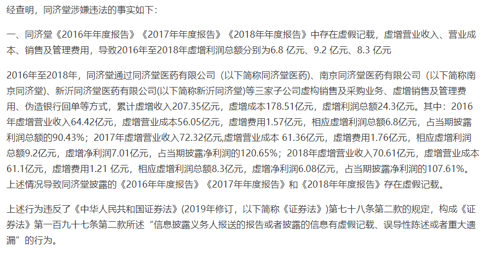 5天2只ST股拉响退市警报，*ST济堂三年虚增收入超200亿