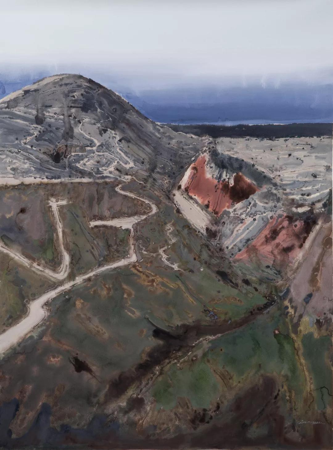 陆庆龙水彩粉画黄土系列作品