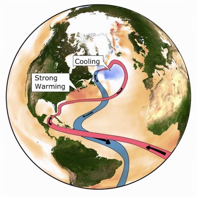 amoc(大西洋经向翻转环流)是对北半球影响极大的洋流系统,它将太平洋
