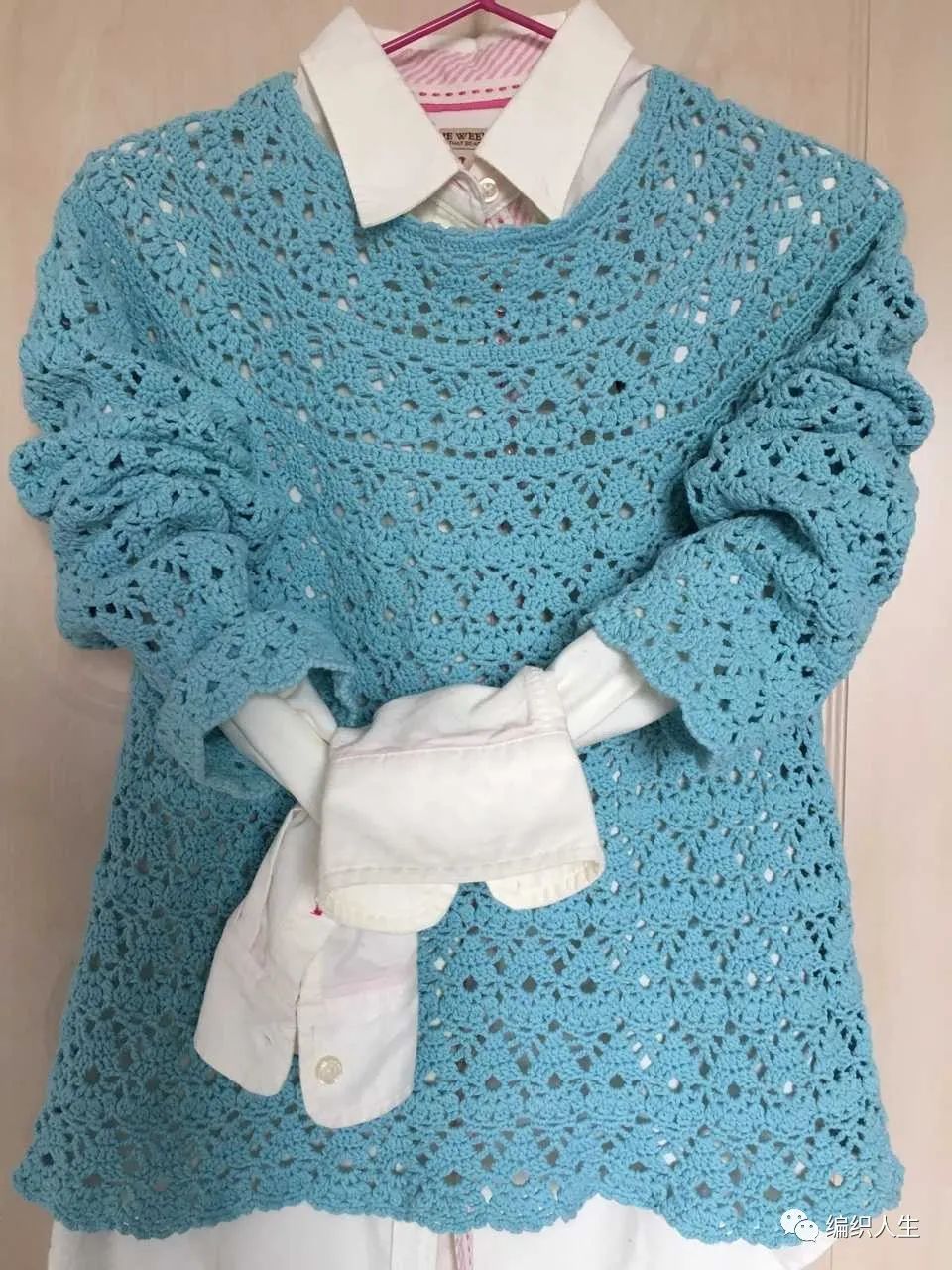 简单好钩,百搭女士红葱钩针开衫(有编织图解)|钩针|扣子|衣服_新浪