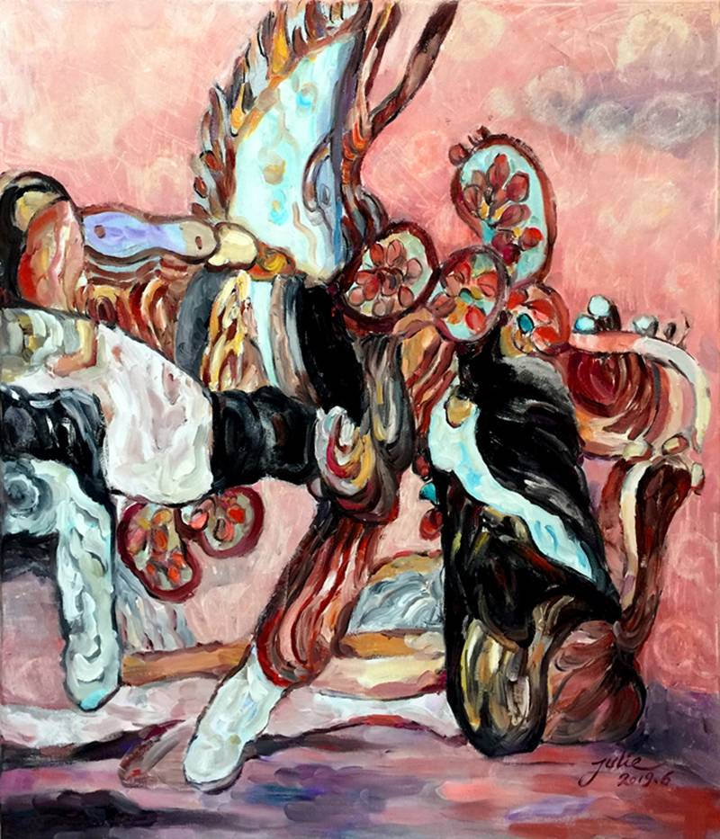 画家谢环抽象表现主义作品欣赏