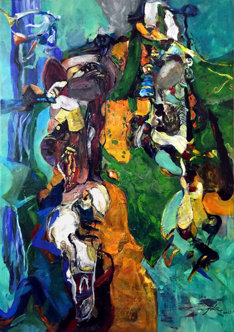 画家谢环抽象表现主义作品欣赏