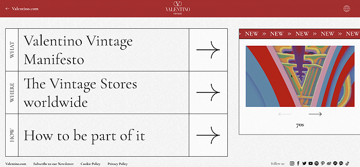 图片来源：Valentino官网