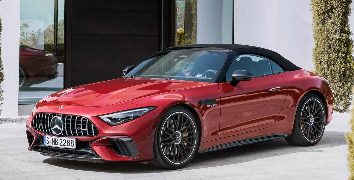 2022奔驰amgsl全球首发搭载40ltwinturbov8涡轮引擎