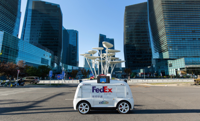 联邦快递在中国测试自动驾驶递送车