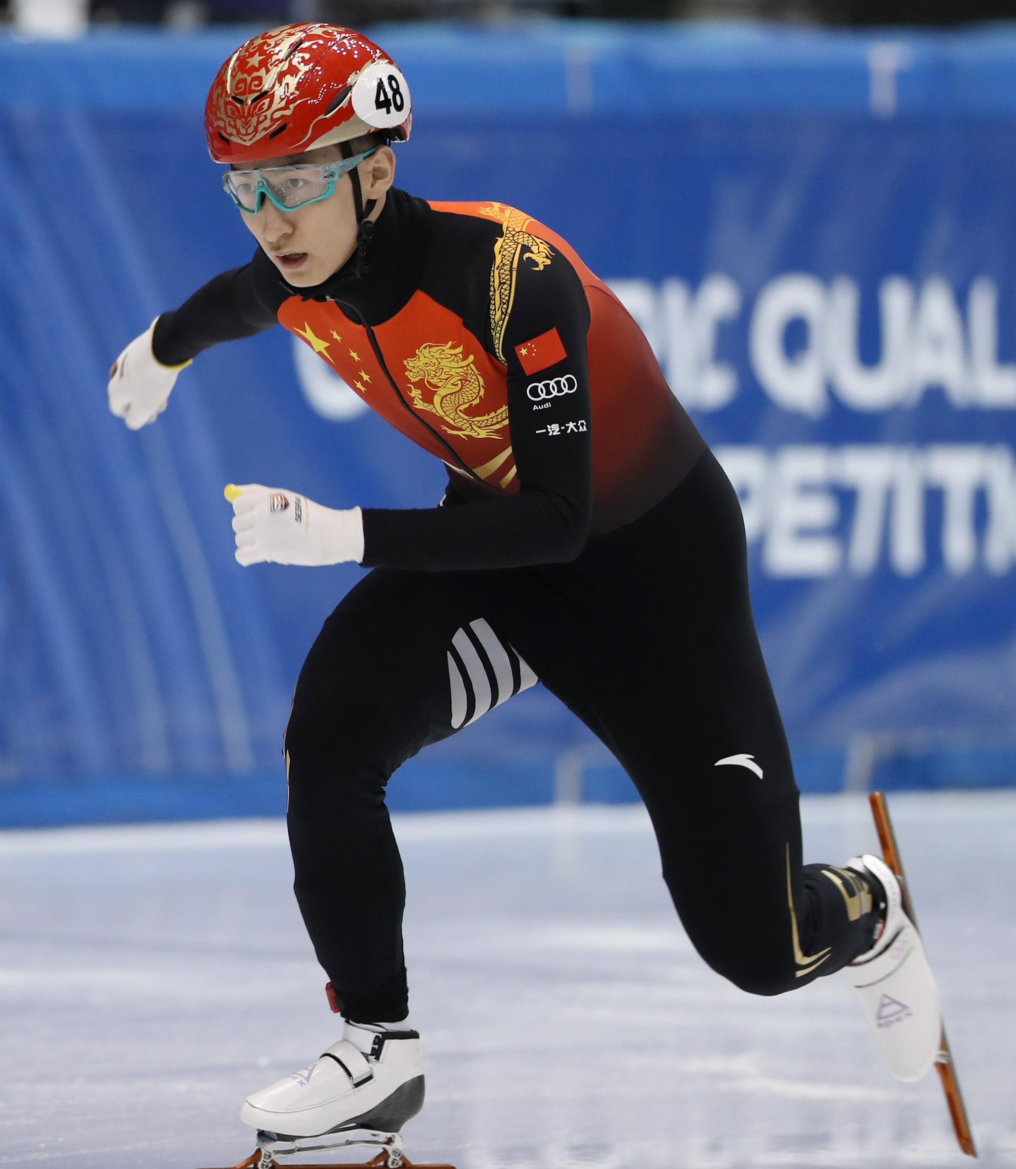 短道速滑世界杯名古屋站中国队晋级男子5000米接力半决赛