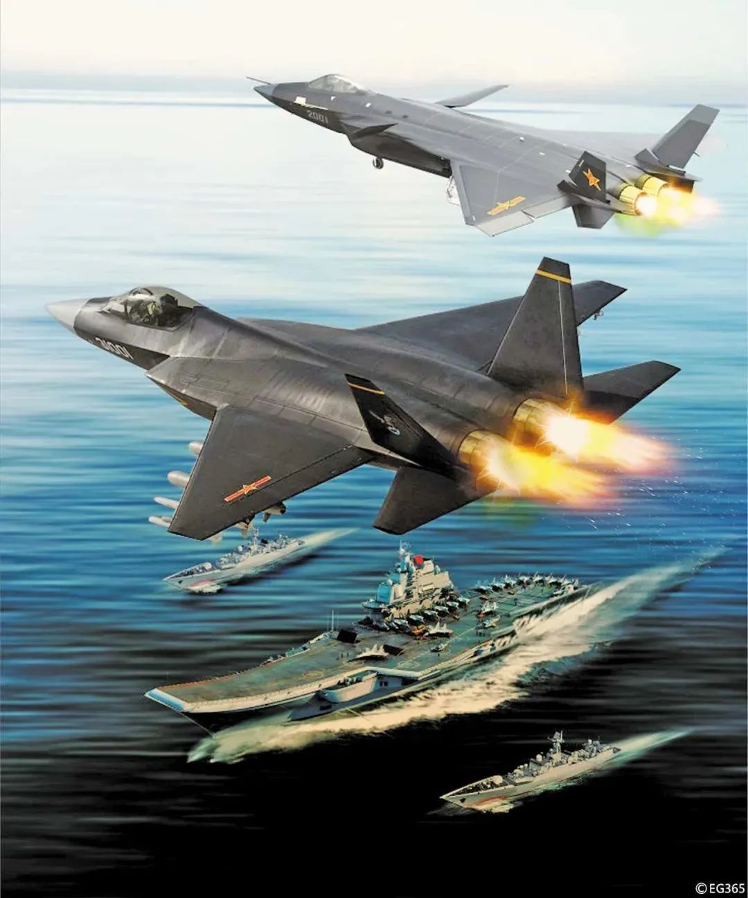 hello跟中国新一代隐形舰载机打个招呼