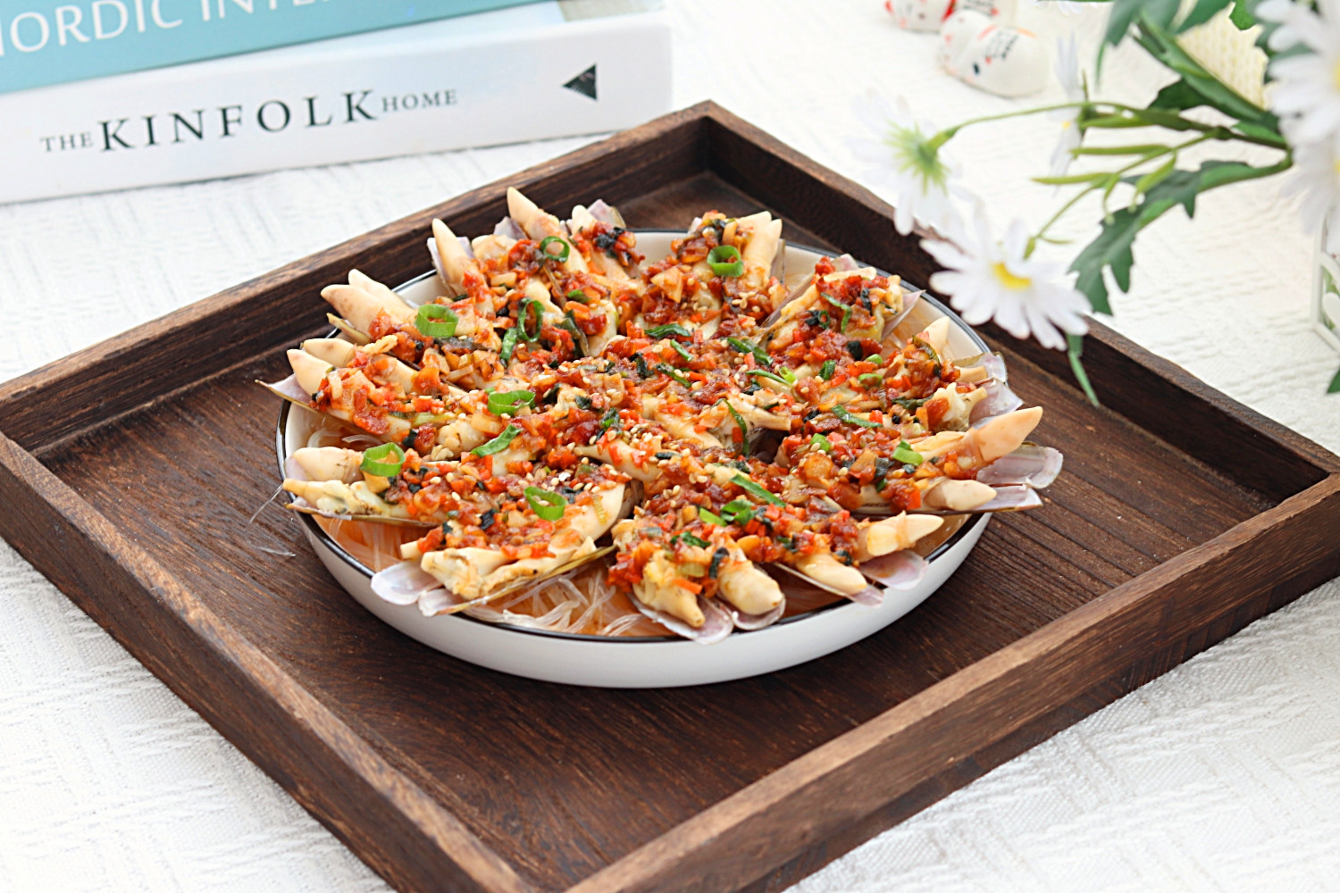 家常蒜蓉蒸蛏子蒜香味道浓郁蒸一蒸就出锅简单快手