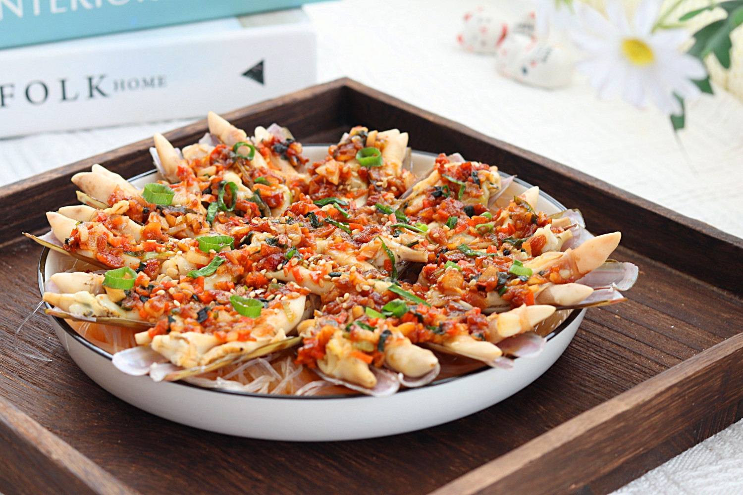 家常蒜蓉蒸蛏子蒜香味道浓郁蒸一蒸就出锅简单快手