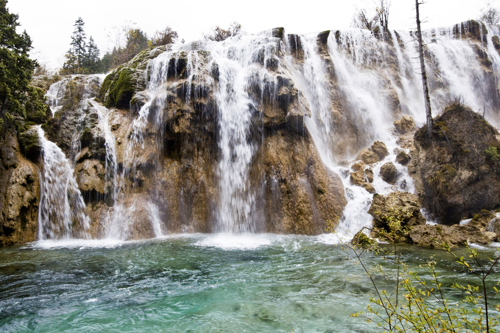 雄厚的瀑声刚毅的旋律九寨沟四大瀑布之一树正瀑布