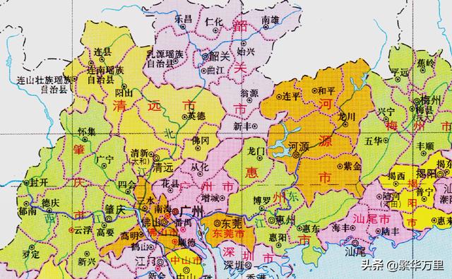 广东省的区划调整,21个地级市之一,清远市为何有8个区县?