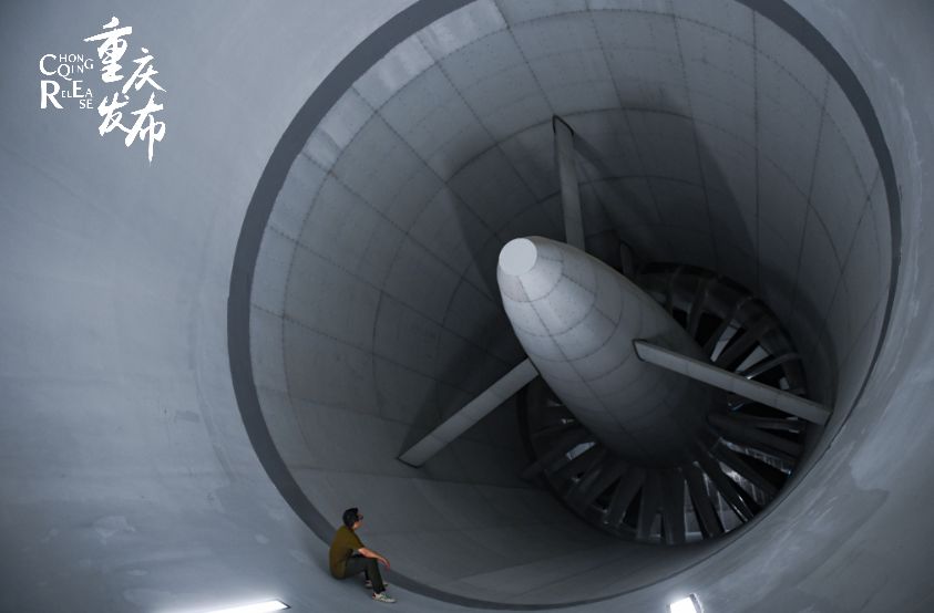 风洞里的巨大风机.(资料图)邹乐 摄